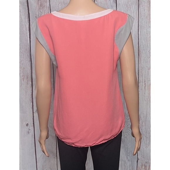 Cynthia Rowley Lightweight Summer Top Cap Sleeve Pink Heart Size 10 - Picture 4 of 7